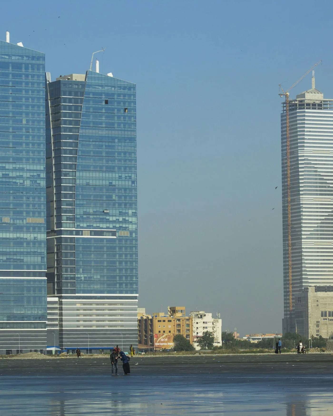 High-rise buildings along the Karachi waterfront