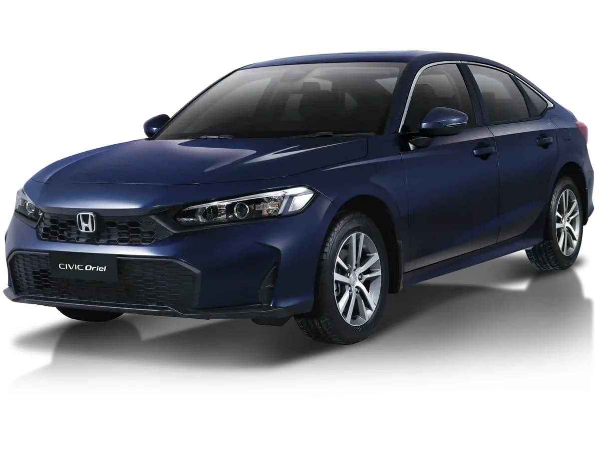 A blue Honda Civic Oriel, rentable from a local host in Karachi